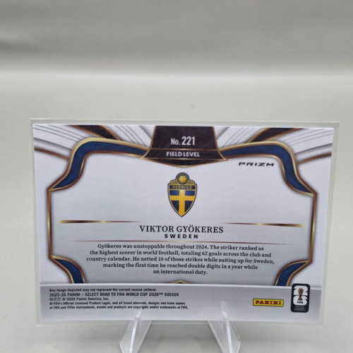 2025-26 Panini Select Road to FIFA World Cup Viktor Gyökeres Blue Checker Field Level card