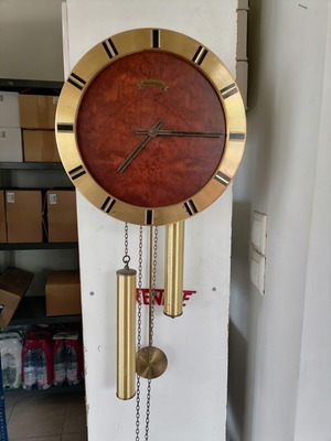 Schmeckenbecher Vintage Wall Clock mechanical, used, W. Germany