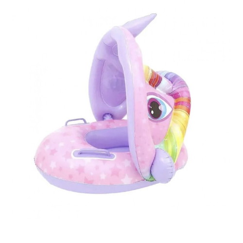 Swimtrainer with Pink Unicorn Seat and Sunshade 70cm new