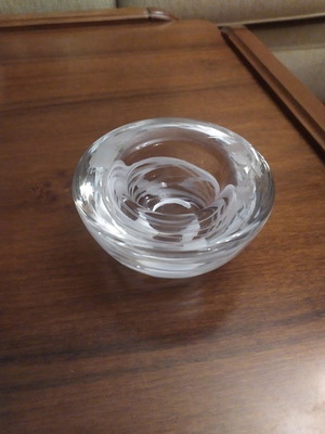 Glass decorative bowl mouth blown by Artland new