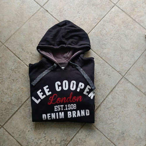 Lee Cooper hoodie, size large, black and white