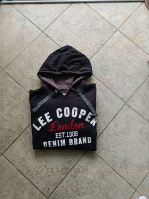Lee Cooper hoodie, size large, black and white