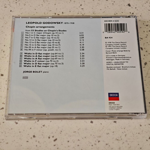 Chopin Godowsky Etudes and Waltzes CD