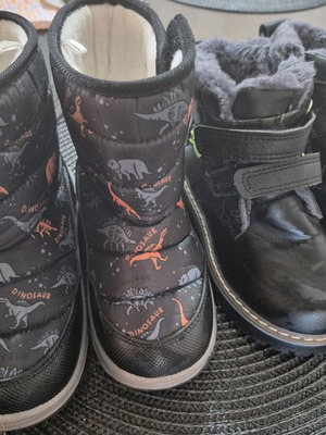 Детски зимни ботушки нови, размер 20, черни, комплект от 2