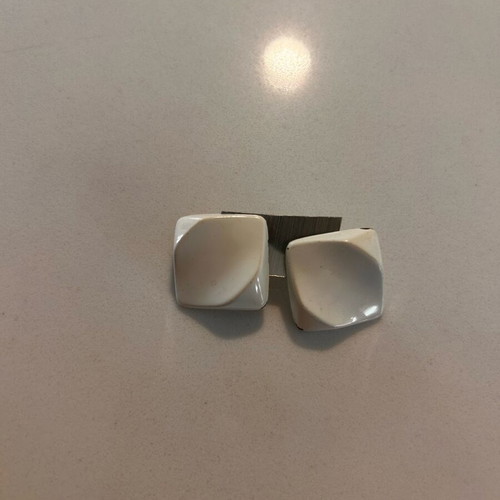 Earrings used, white