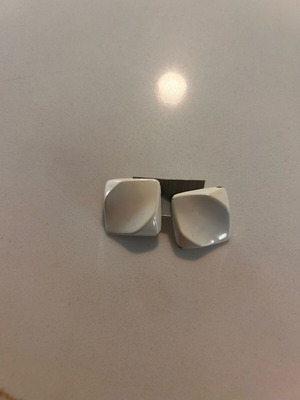 Earrings used, white