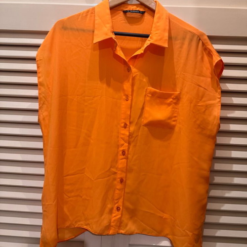 Dunnes sleeveless shirt used, orange, size XL-XXL