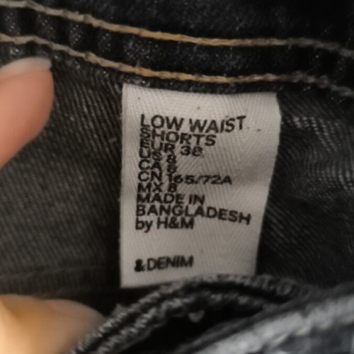 H&M denim shorts used, dark blue, size M