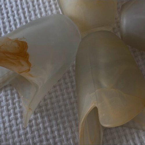 Glass lamp shades set of 4 tulip shape for E14, like new