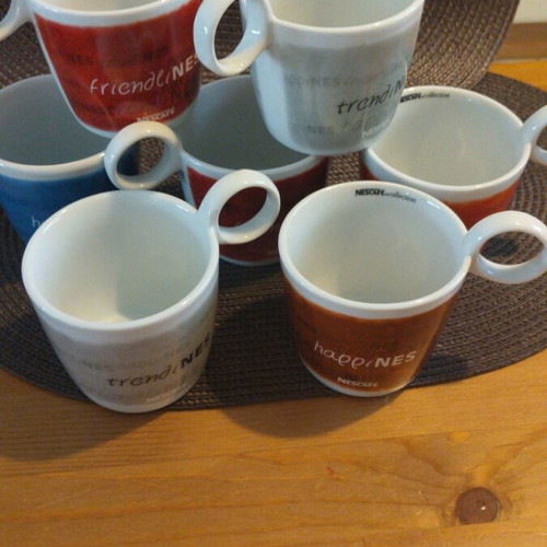 Nescafé The Ring Collection porcelain mug set of 7, Royal Porcelain