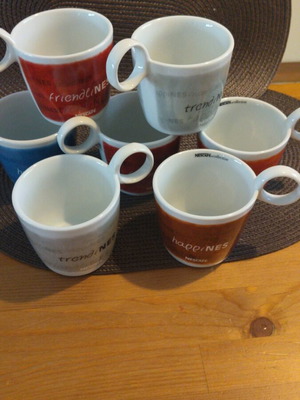 Nescafé The Ring Collection porcelain mug set of 7, Royal Porcelain