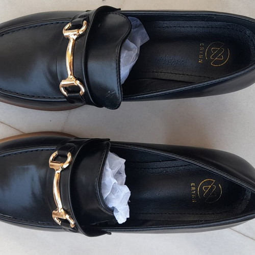 A To Z Greek Shoes new, size 39, 7cm heel, black ERYNM