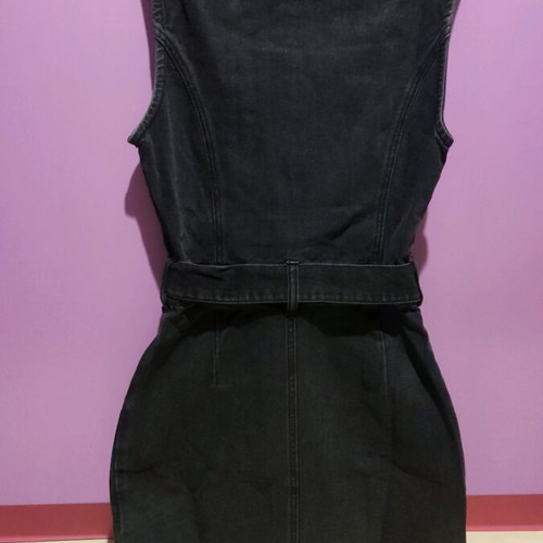 Miss Selfridge Denim Sleeveless Dress New, Black, Size S