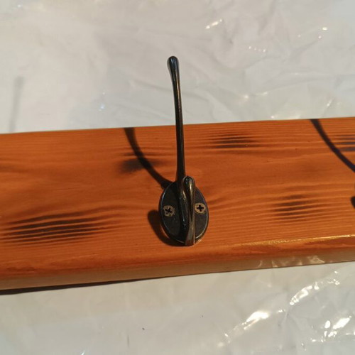 Handmade wooden coat rack 68cm for home entrance and halls