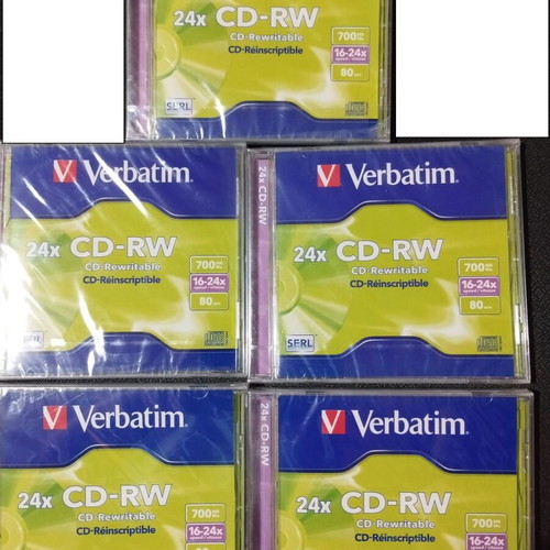 Verbatim CD-RW pack of 5 sealed