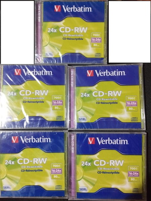Verbatim CD-RW pack of 5 sealed
