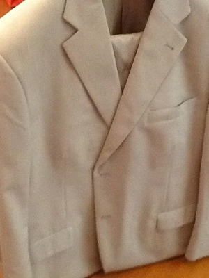 Men's suit new beige solid color Senses XXL