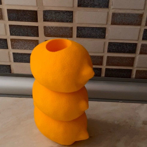 Lemon vase made to order, height 16 cm, PLA material