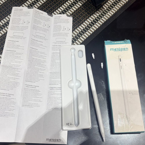 Metapen A8 digital stylus with palm rejection for iPad, white, used