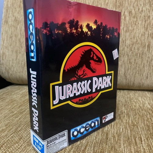 Jurassic Park PC IBM game used, collectible big box edition