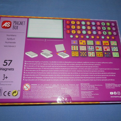AS Magnet Box Numbers new educational toy with 57 magnets