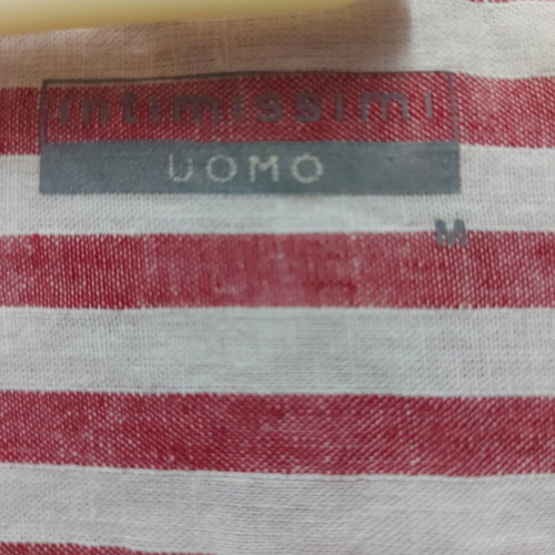 Intimissimi linen shirt like new, unisex, white and red, size M