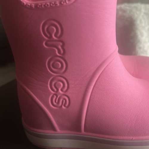 Crocs kids boots used, sizes 24-25, pink