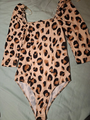 New Look leopard bodysuit like new, beige, size S