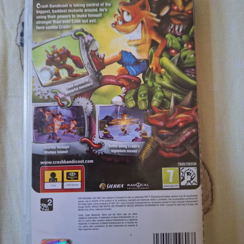 Crash Mind Over Mutant PSP game used with disc and manual