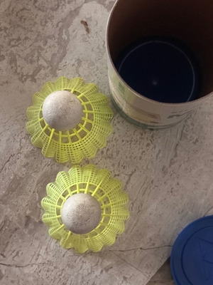 2 Yonex badminton feathers