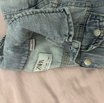 Τζιν ντένιμ μπουφάν Zara μεταχειρισμένο για 3-4 ετών, μπλε, 104 εκ
