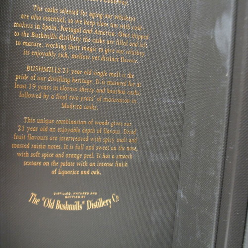 Bushmills Aged 21 Years Single Malt new, triple distilled whiskey
