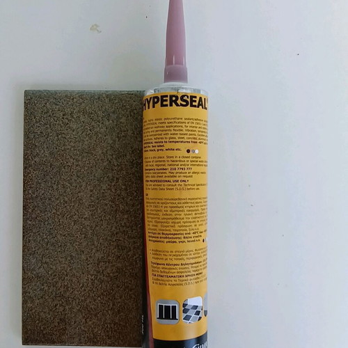 AlChimica Hyperseal Expert mastic used, terracotta shade