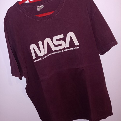 Nasa T-shirt used, dark burgundy, size XXL