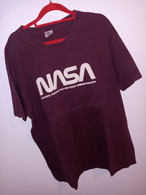 Nasa T-shirt used, dark burgundy, size XXL