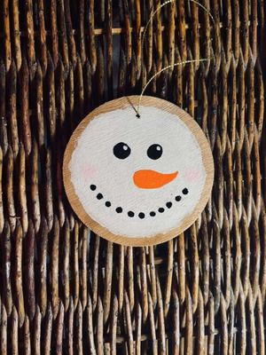 Christmas ornament wooden handmade new