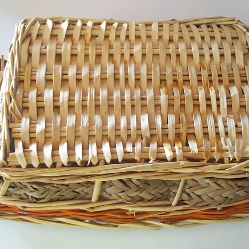 Decorative wicker basket used