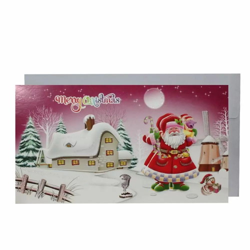 Christmas card set 3D with envelope 21x12 new