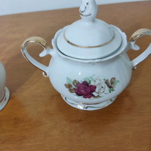 Porcelain sugar and milk set used, Russian brand