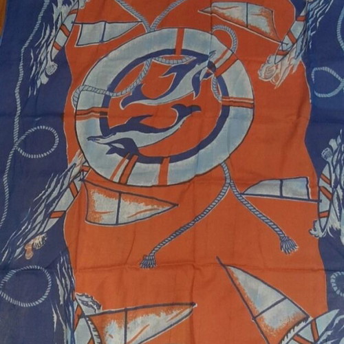 Minoan pareo new, blue and orange