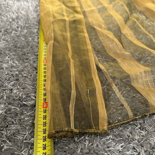 Luxury curtain like new, transparent khaki with wide gold stripes