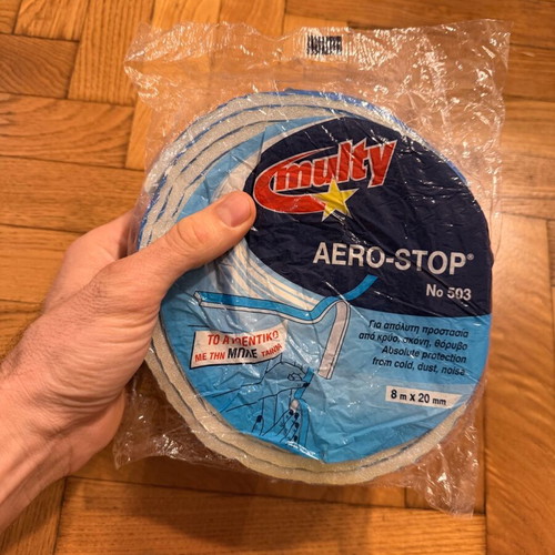 Aero-stop new for door or window with adhesive tape