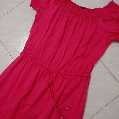 Pink Summer Dress Esmara like new, elastic waist with ruffles