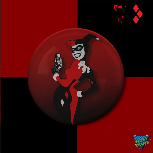 Harley Quinn pins set 6 pieces 2.5cm new