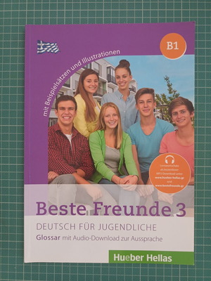 Beste Freunde 3 B1 Glossary German language book, Hueber Hellas