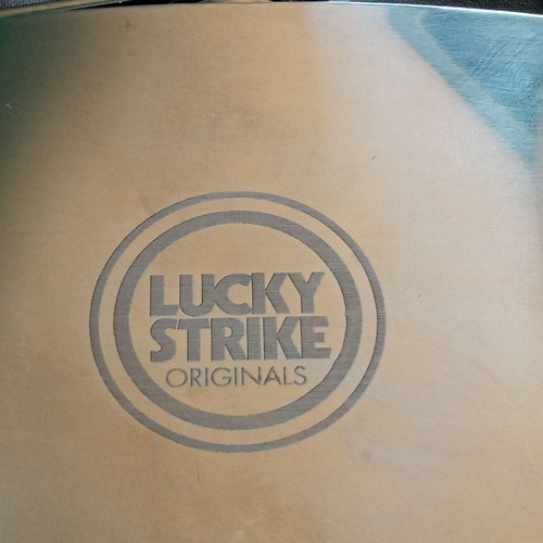 Vintage Lucky Strike promotional flask used
