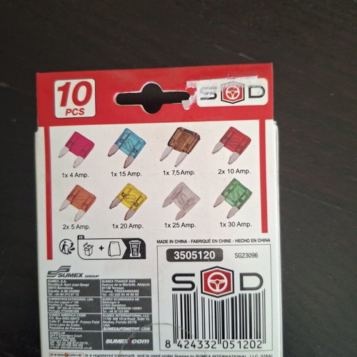 Car+ Mini Fuses ATC New, Pack of 10