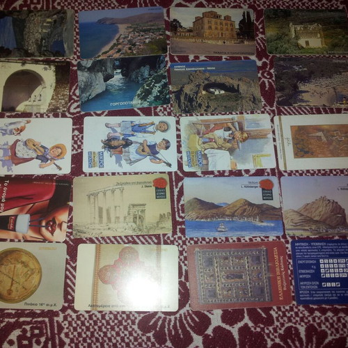 Phone cards used, pack of 20 pieces