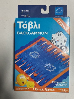 Backgammon board Olympic Games 2004 new, travel edition
