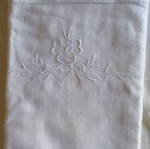 Vintage white pillowcase